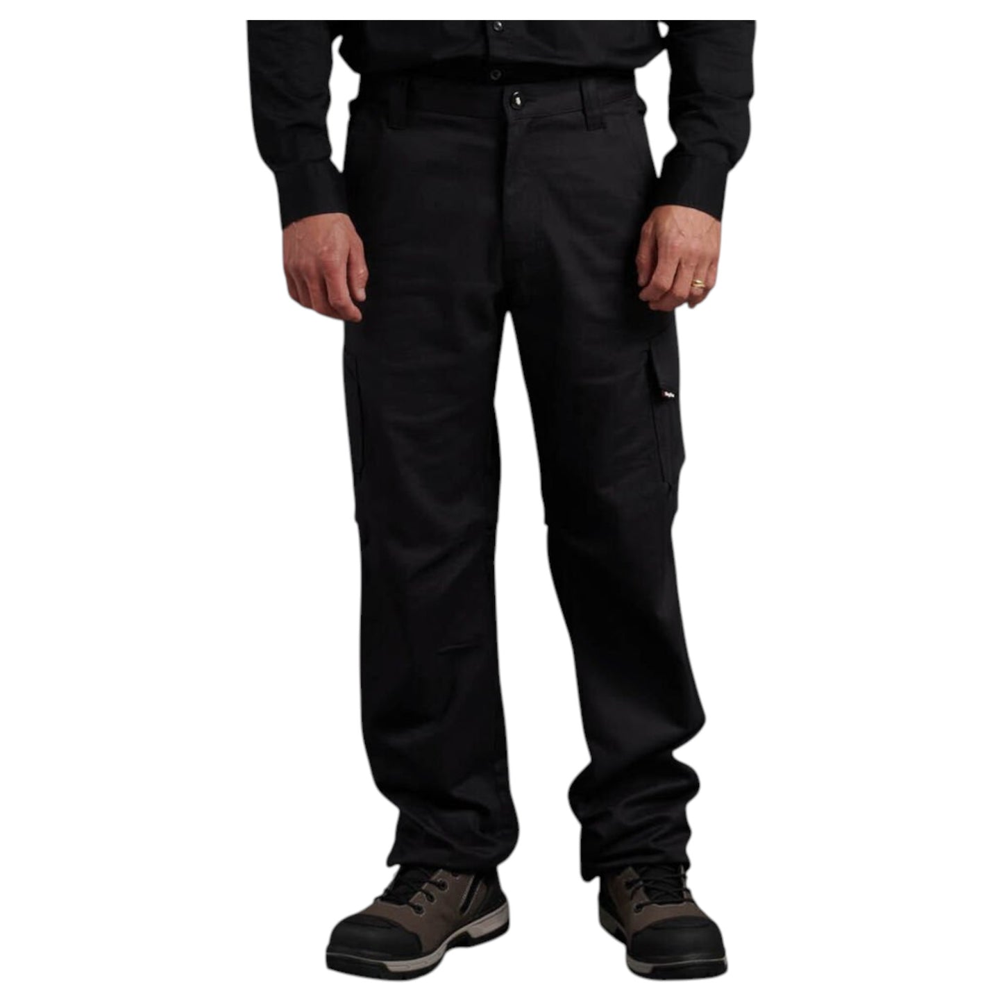 Mens KingGee Workcool 2 Lightweight Ripstop Workwear Pants Black