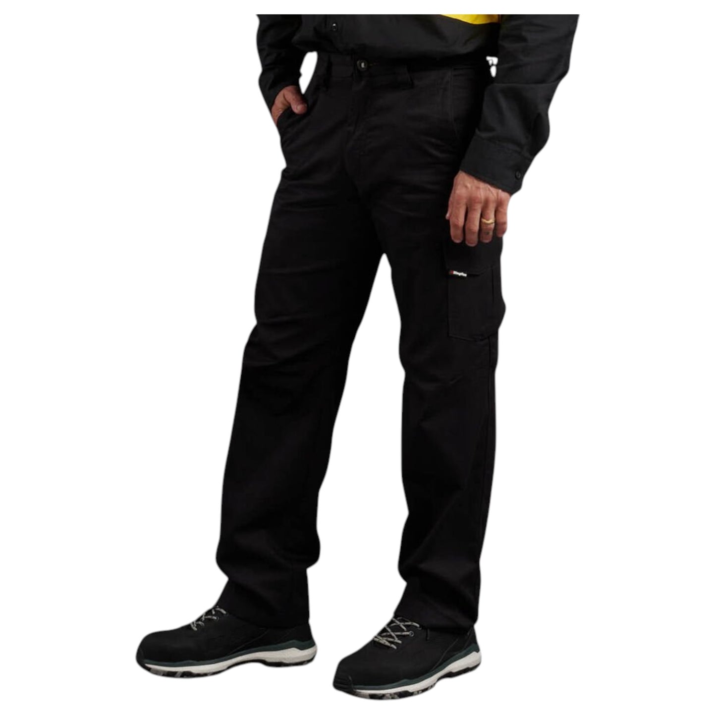 Mens KingGee Workcool 2 Lightweight Ripstop Workwear Pants Black