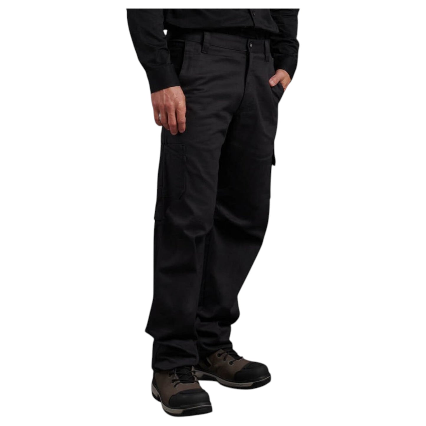 Mens KingGee Workcool 2 Lightweight Ripstop Workwear Pants Black