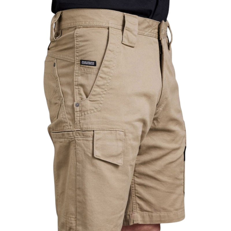 Mens Kinggee Tradies Summer Lightweight Khaki Cargo Work Shorts