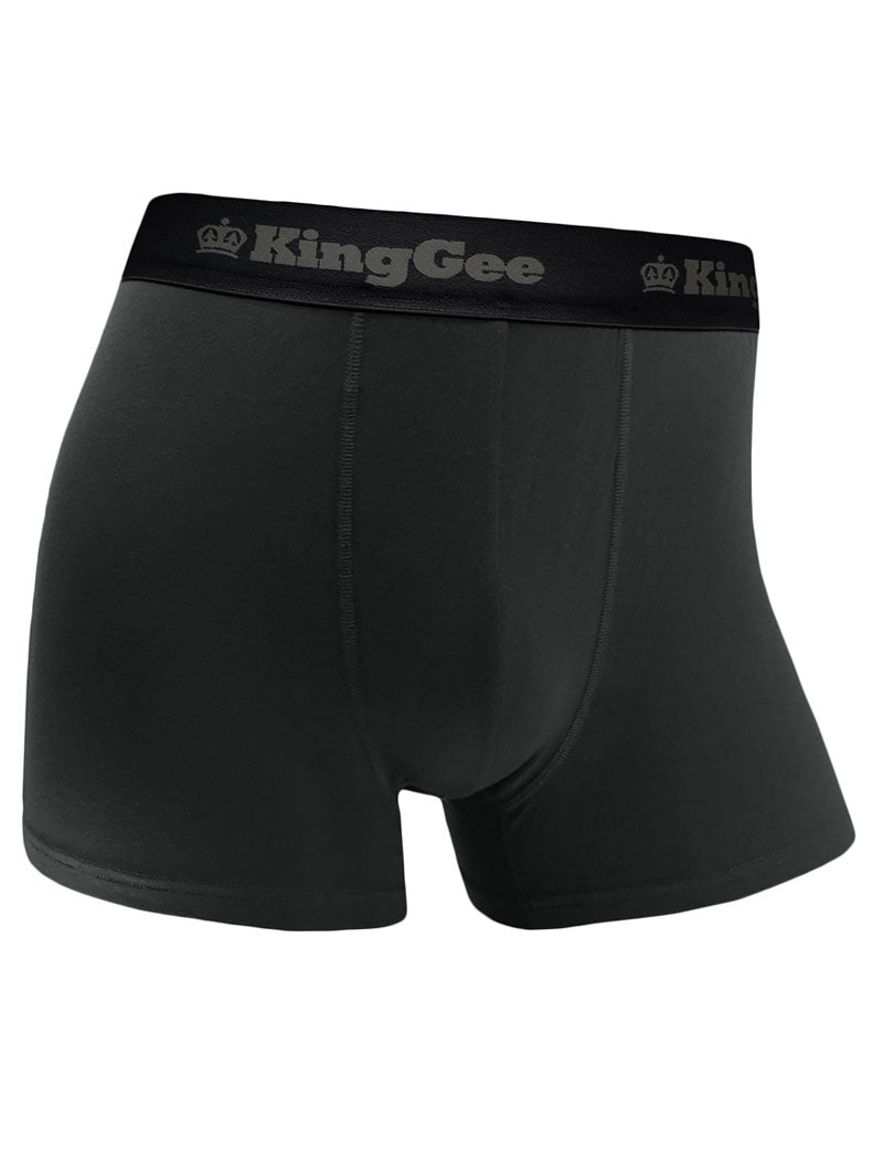 15 X Mens Kinggee Bamboo Trunks Underwear Charcoal K19005