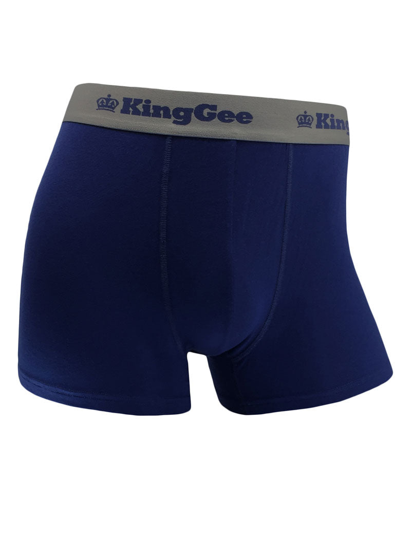 15 X Mens Kinggee Bamboo Trunks Underwear Navy K19005