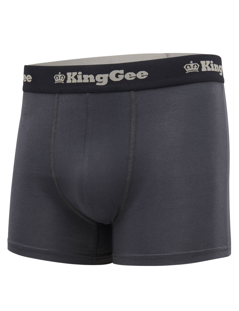 12 X Mens Kinggee Bamboo Trunks Underwear Charcoal K19005