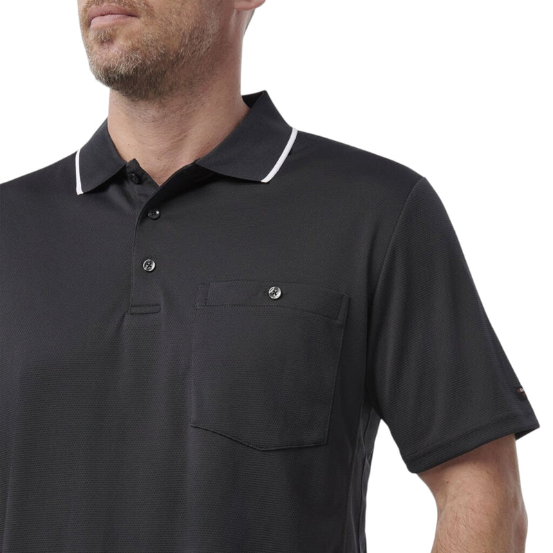 Mens Kinggee Workcool Hyperfreeze Charcoal Short Sleeve Polo Shirt