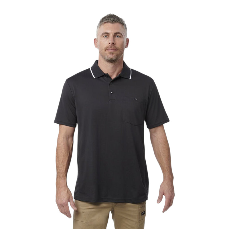 2 x Mens Kinggee Workcool Hyperfreeze Charcoal Short Sleeve Polo Shirt