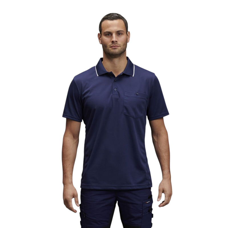 3 x Mens Kinggee Workcool Hyperfreeze Navy Short Sleeve Polo Shirt