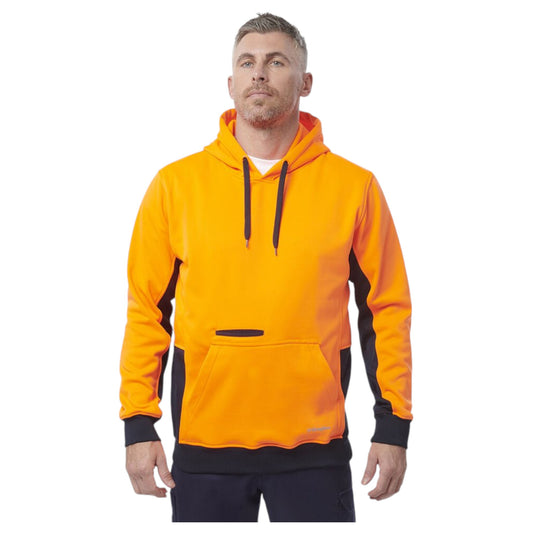 Mens KingGee Originals Hoodie Hooded Hoodie Orange/Navy