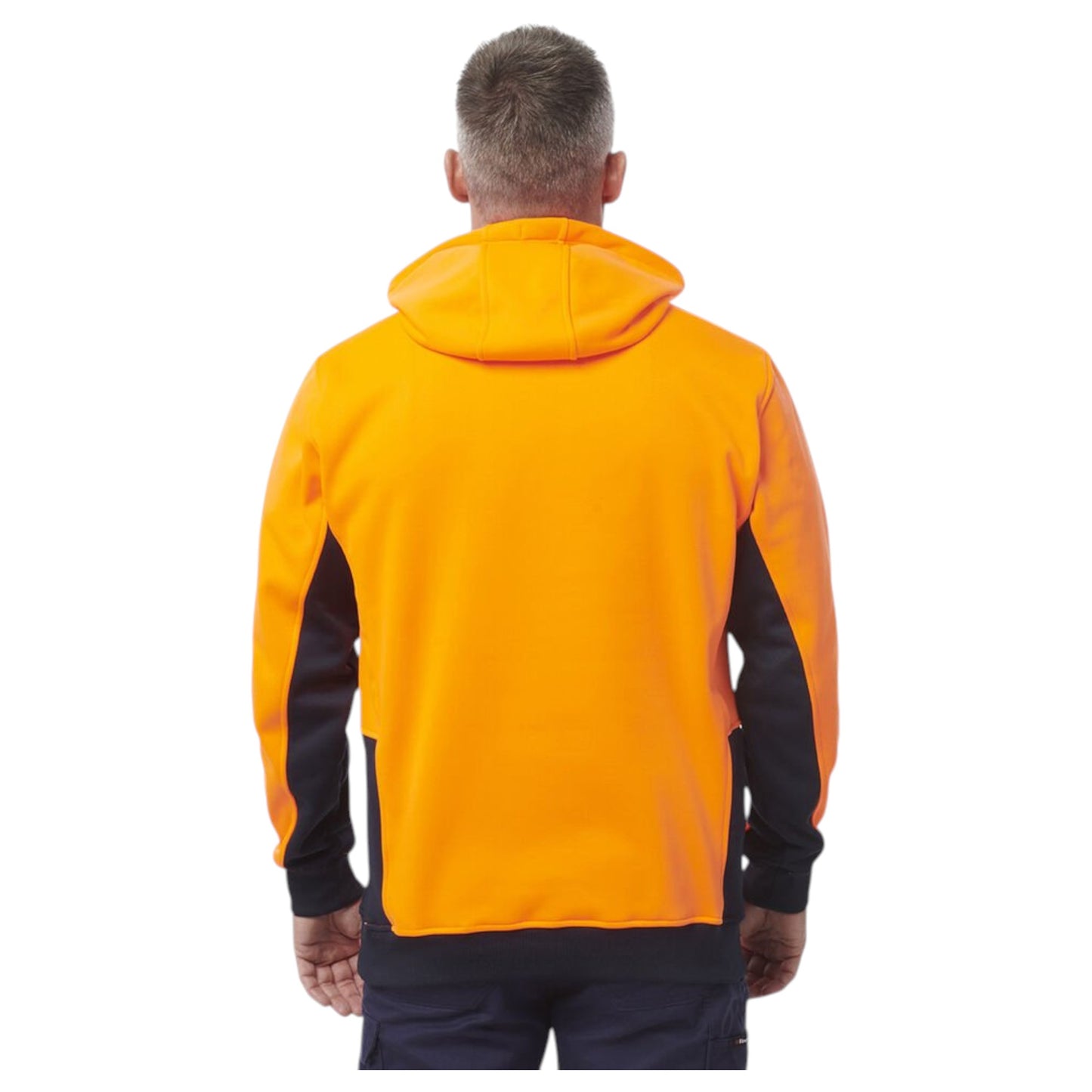 Mens KingGee Originals Hoodie Hooded Hoodie Orange/Navy