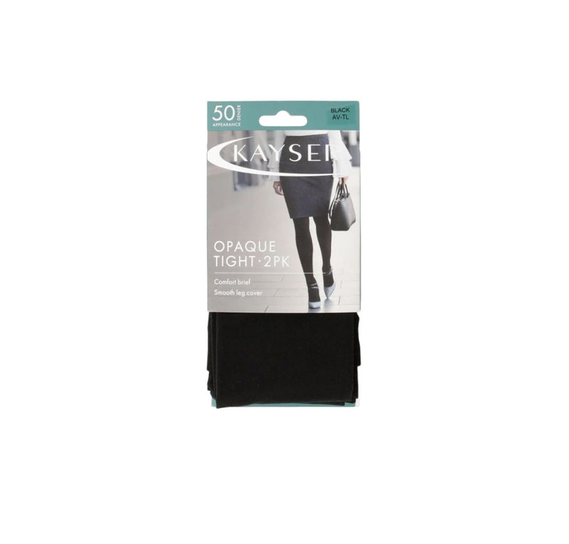 2 x Kayser Silks 70 Denier Opaque Tights Pantyhose Black Stockings