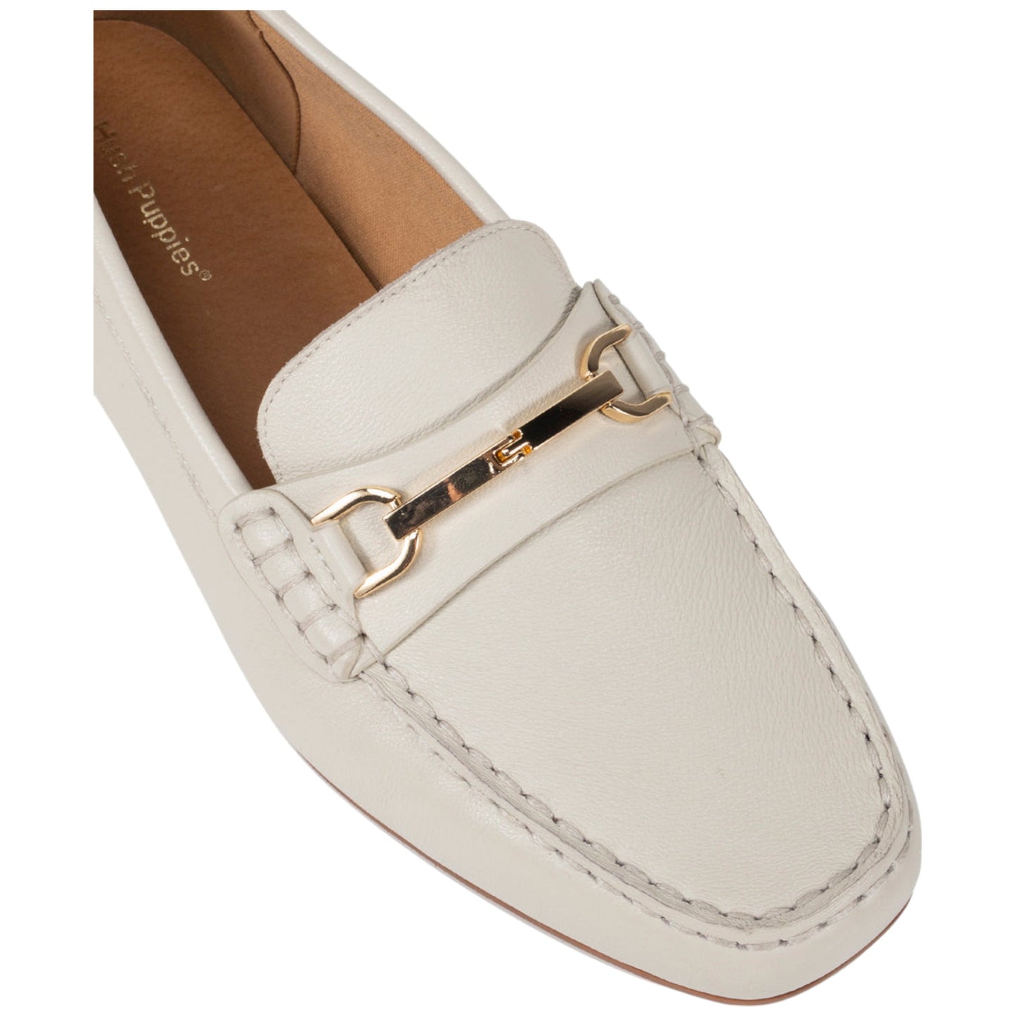 Womens Hush Puppies Keeper Flat Flats Ecru