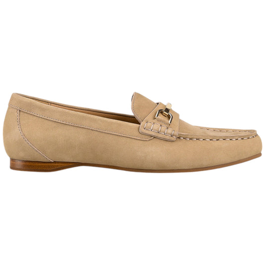 Womens Hush Puppies Keeper Flat Flats Taupe Nubuck