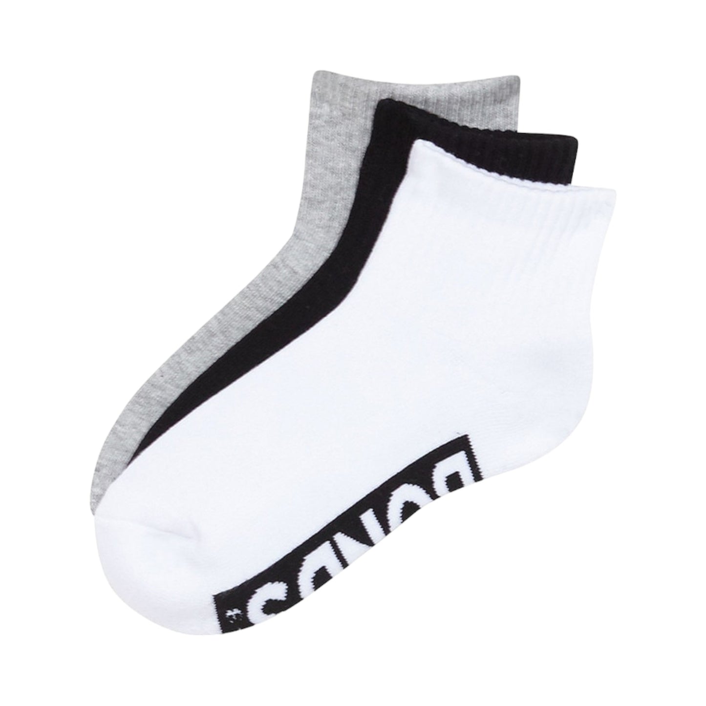 3 Pack Unisex Kids Bonds Cushioned Quarter Crew Socks Multi