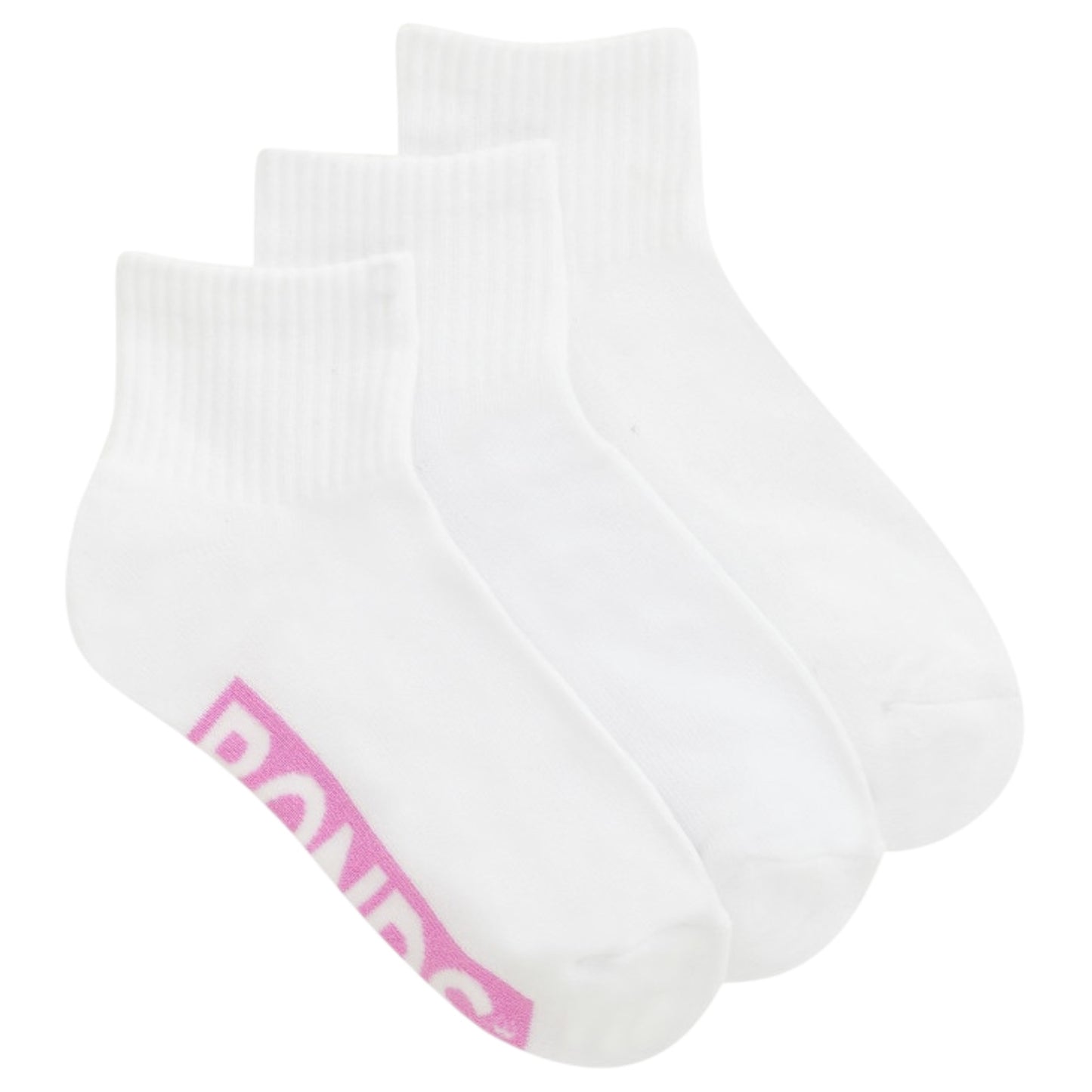 3 Pack Kids Bonds Logo Cushioned Quarter Crew White
