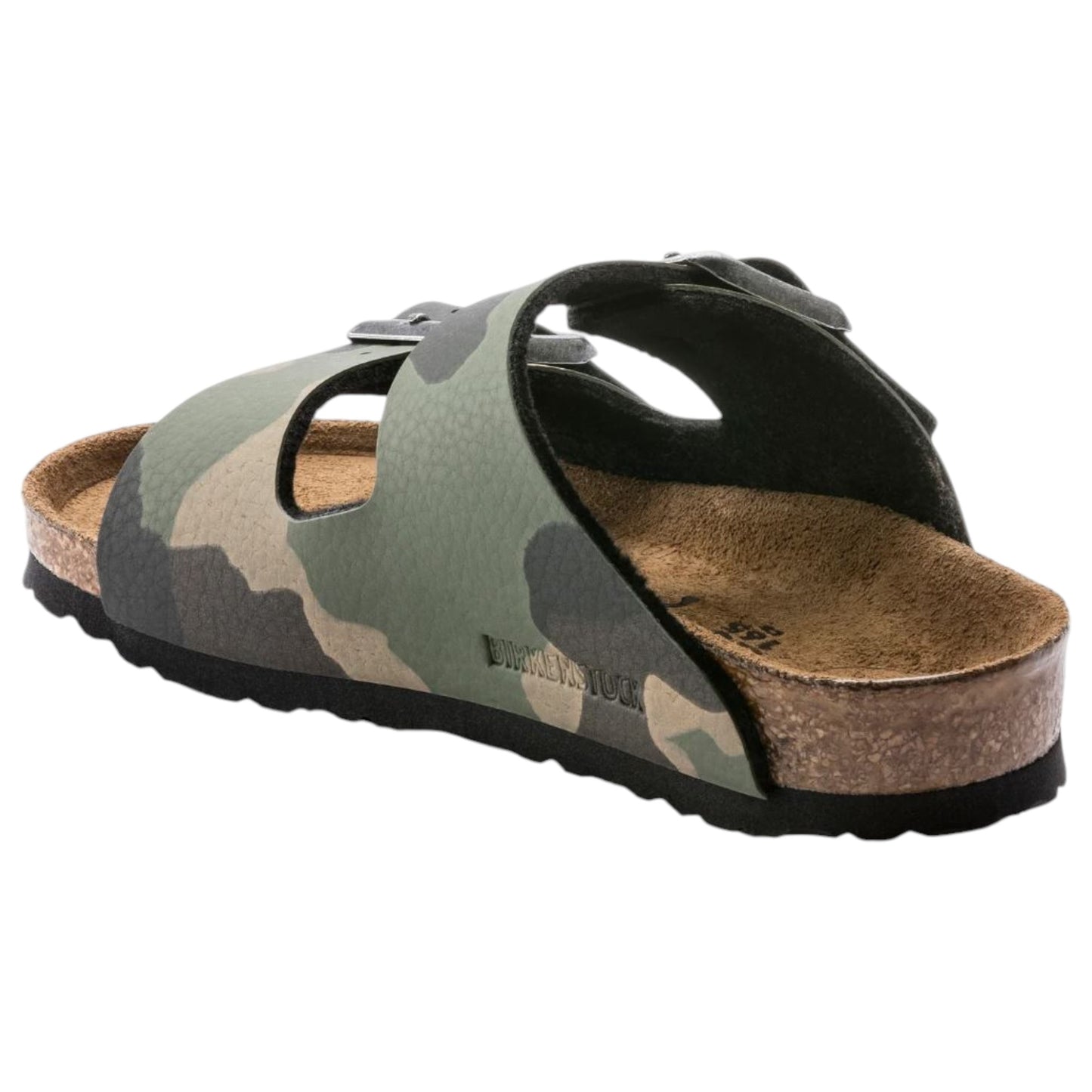Unisex Kids Birkenstock Arizona Birko-Flor Sandals Camo Khaki