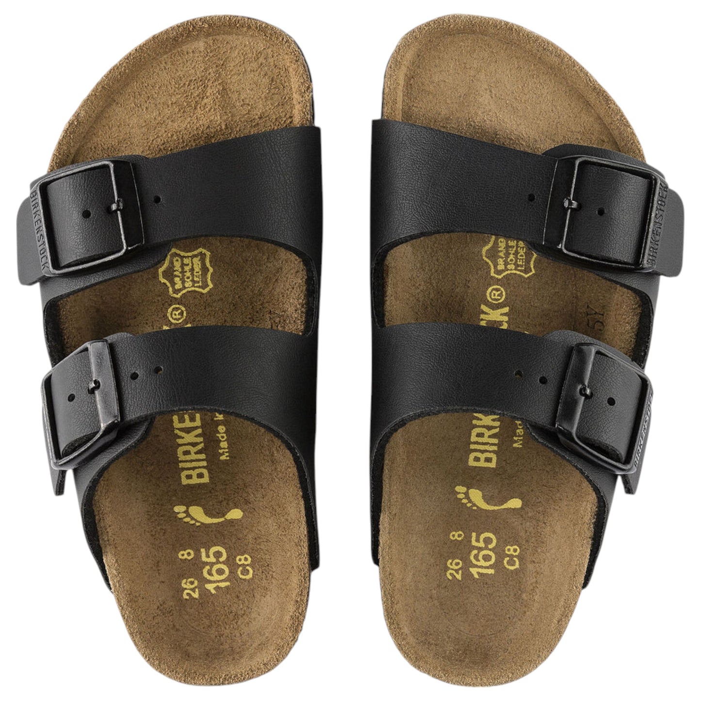 Kids Boys Birkenstock Arizona Birko-Flor Narrow Narrow Sandals Black