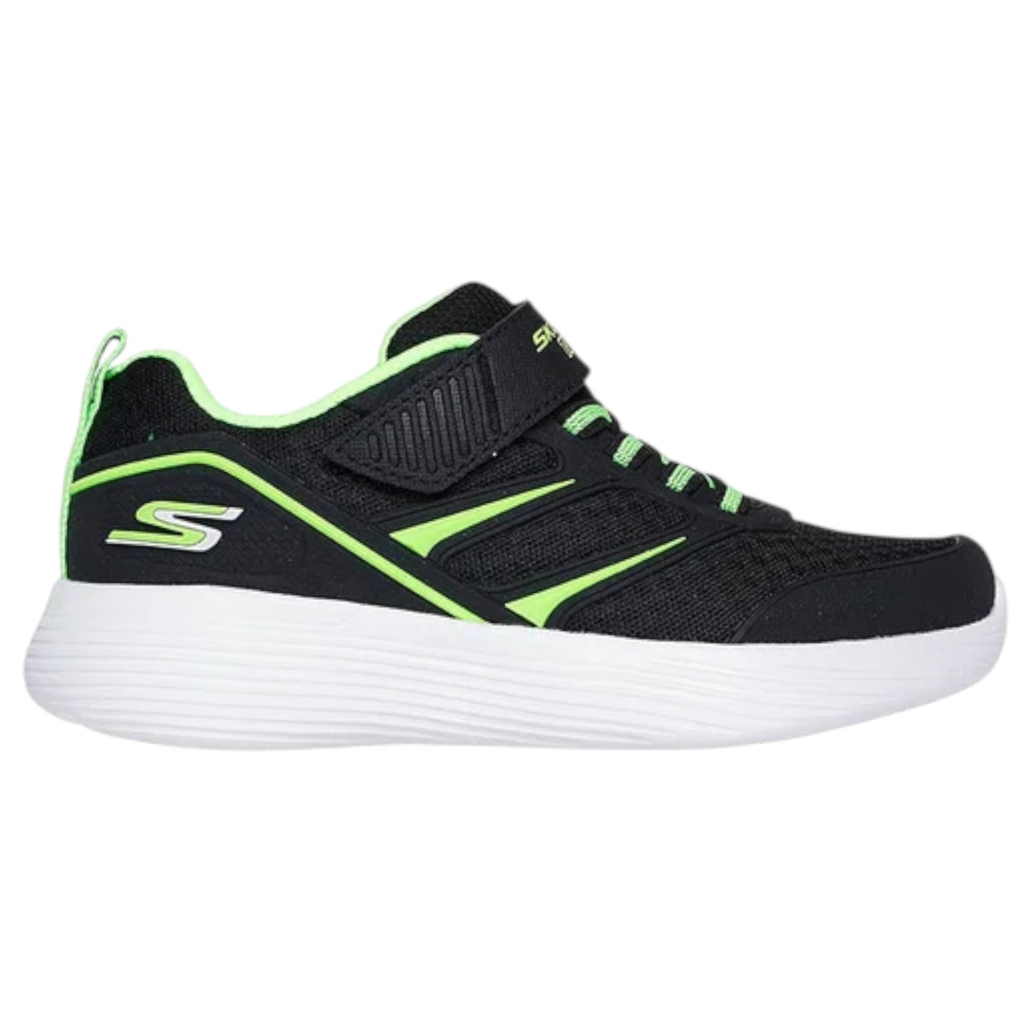 Kids Boys Skechers Go Run 400 V2 - Tuff Stride Athletic Shoes Black/Lime