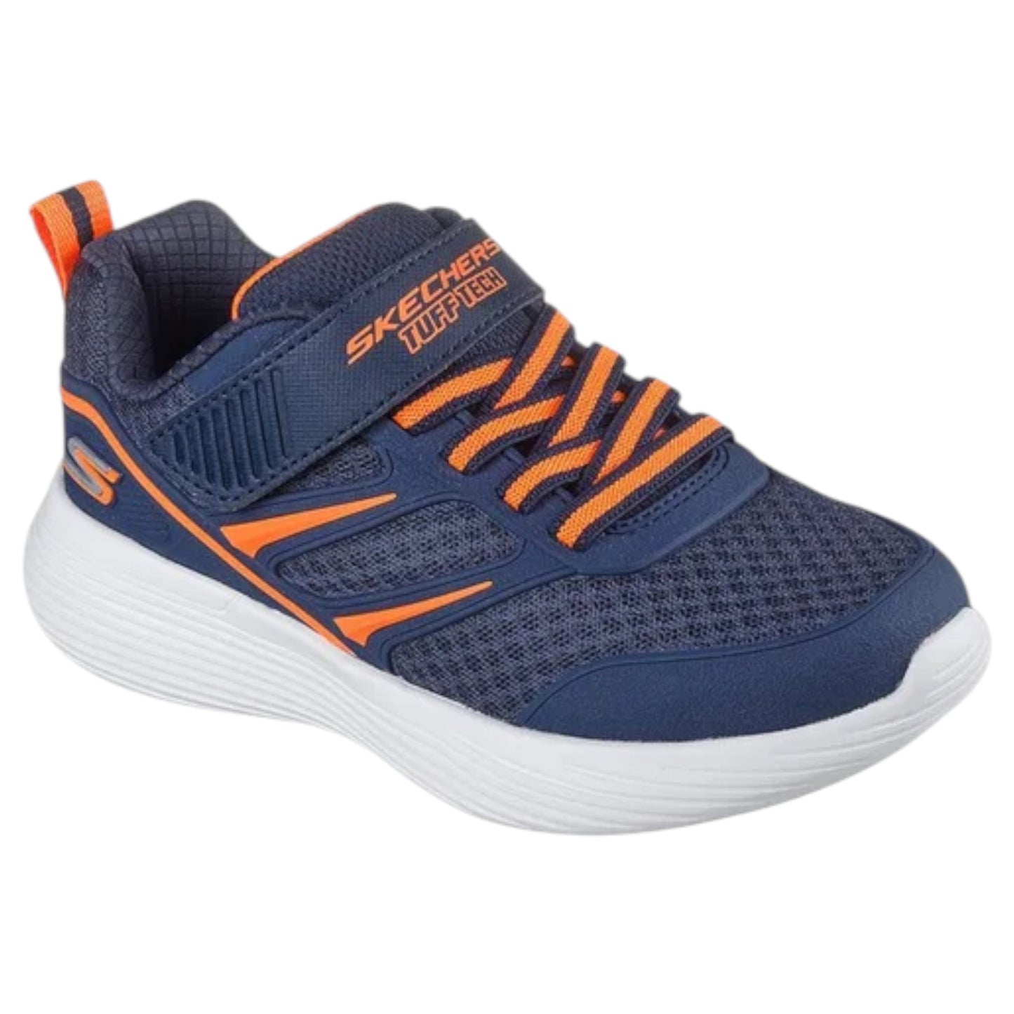 Kids Boys Skechers Go Run 400 V2 - Tuff Stride Athletic Shoes Navy/Orange