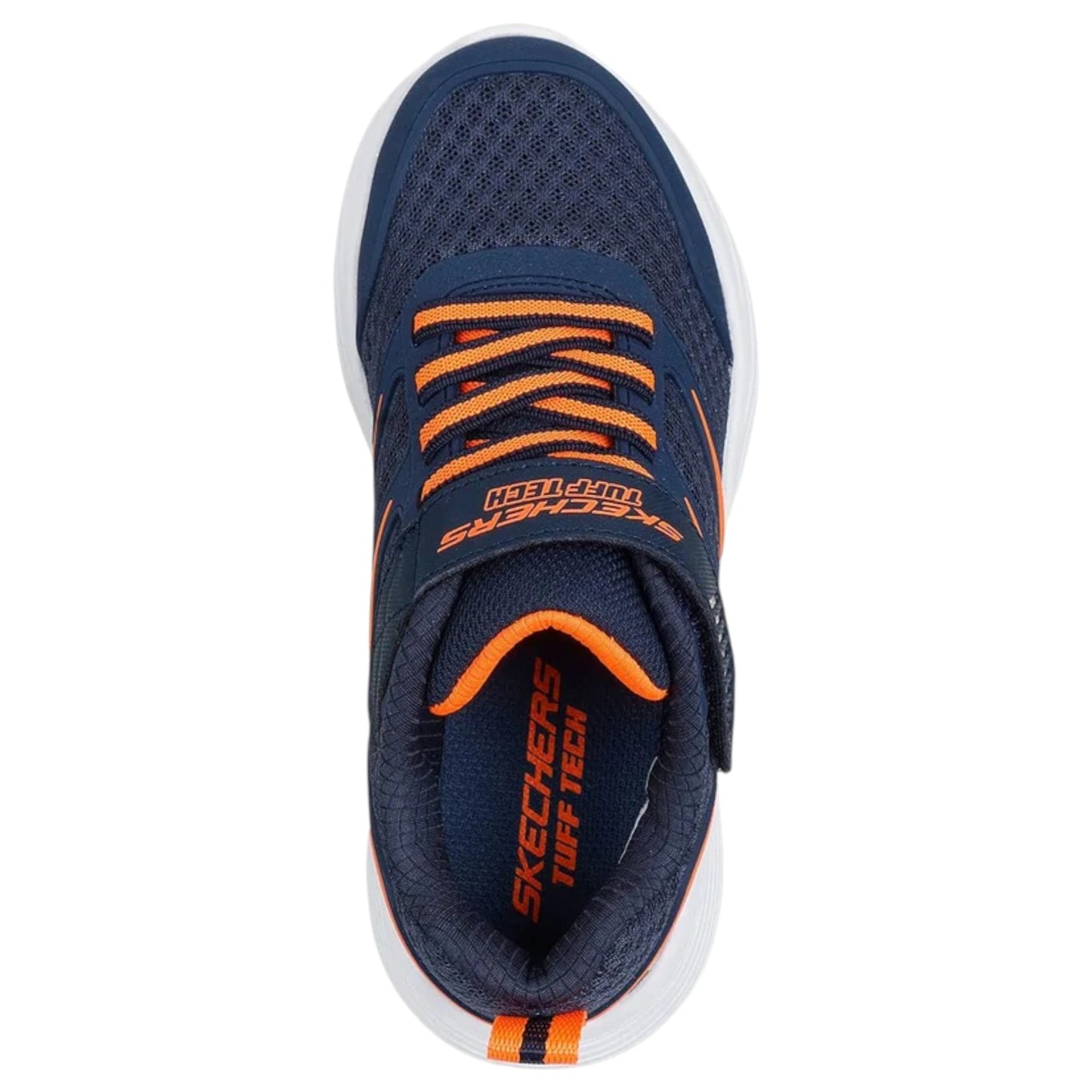 Kids Boys Skechers Go Run 400 V2 - Tuff Stride Athletic Shoes Navy/Orange