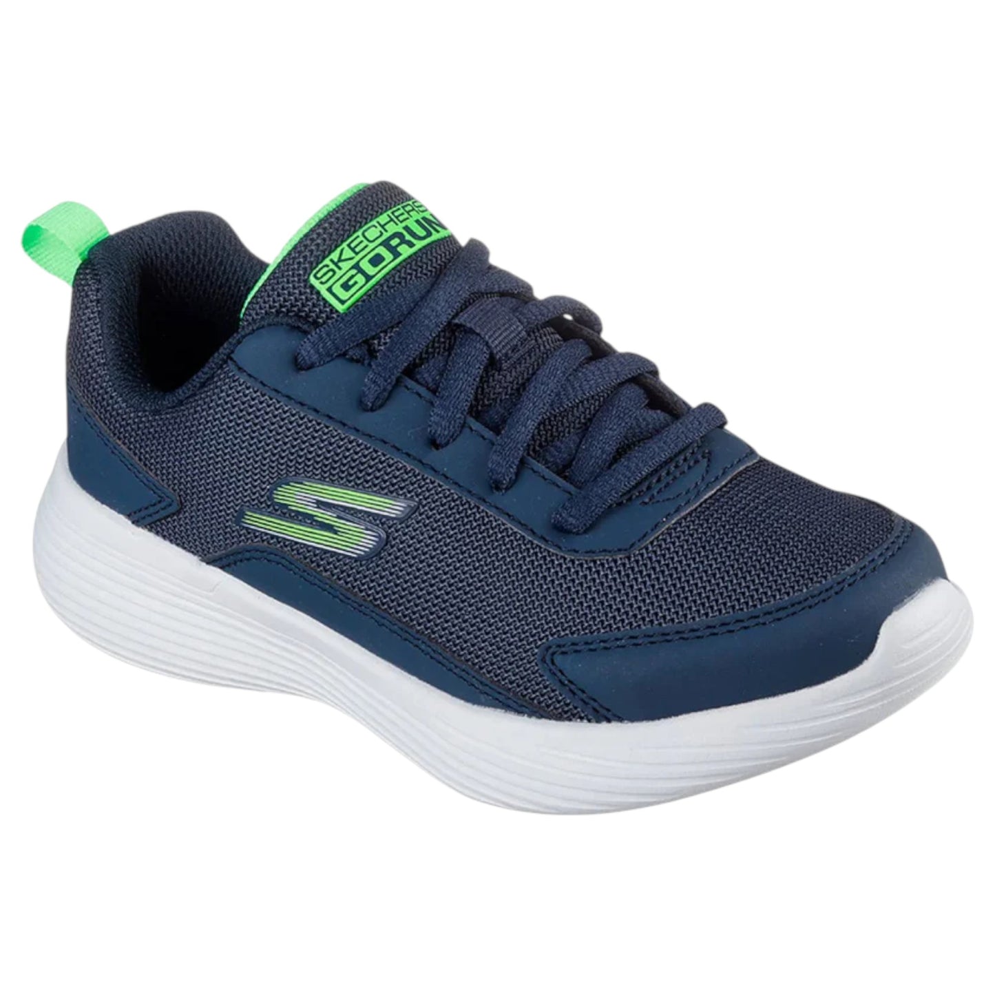 Kids Boys Skechers Go Run 400 V2 Athletic Shoes Navy/Lime