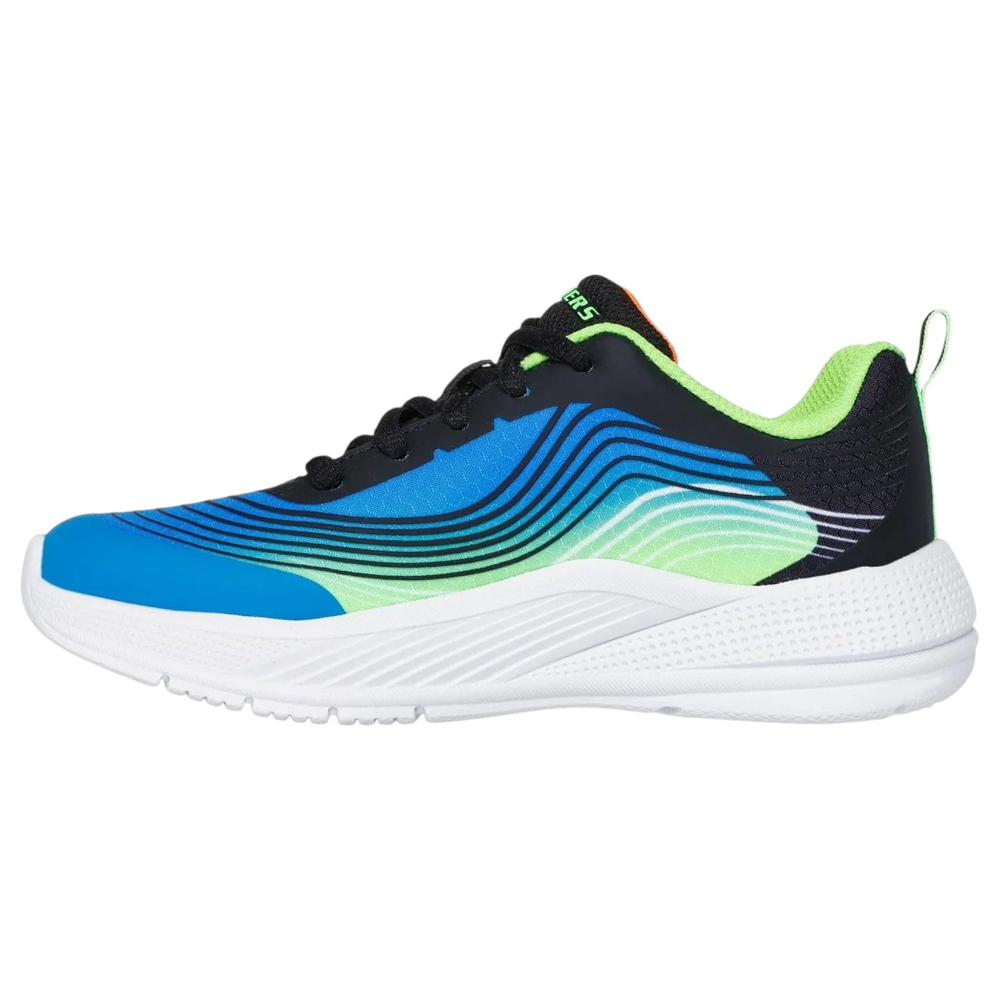 Kids Boys Skechers Microspec Advance Athletic Shoes Blue/Lime