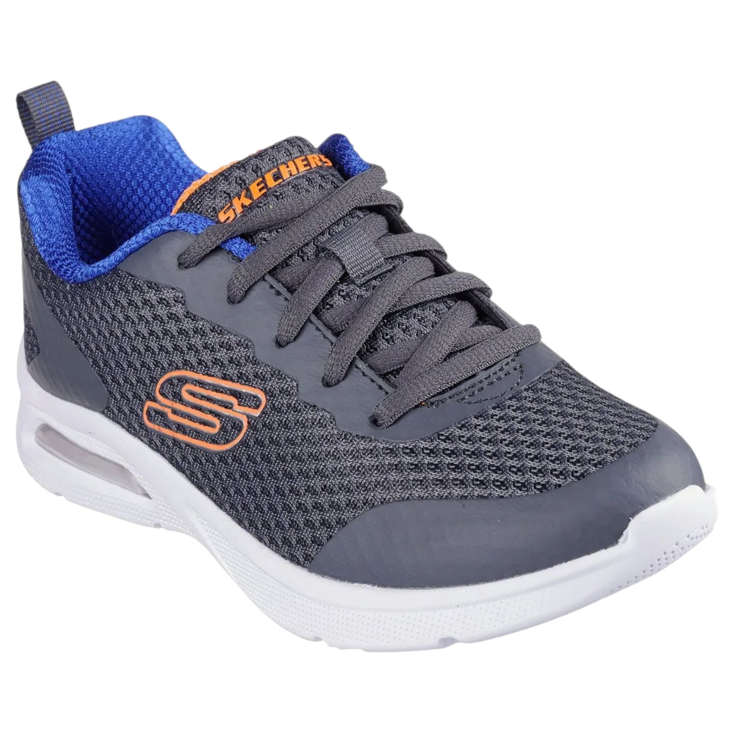 Kids Boys Skechers Microspec Max - Kaptix Athletic Shoes Charcoal/Blue