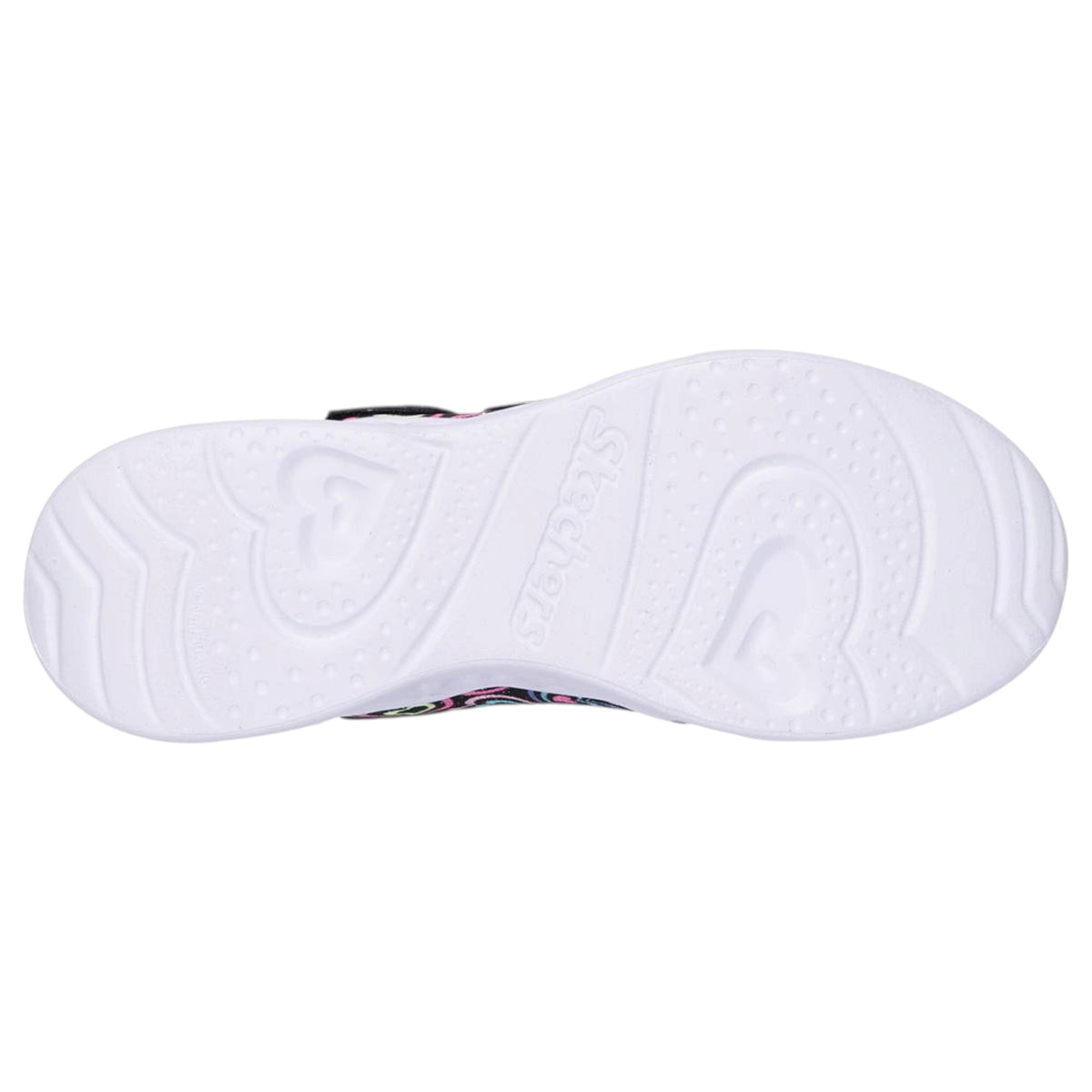 Kids Girls Skechers Heart Lights - Boogie Love Athletic Shoes Black Multi
