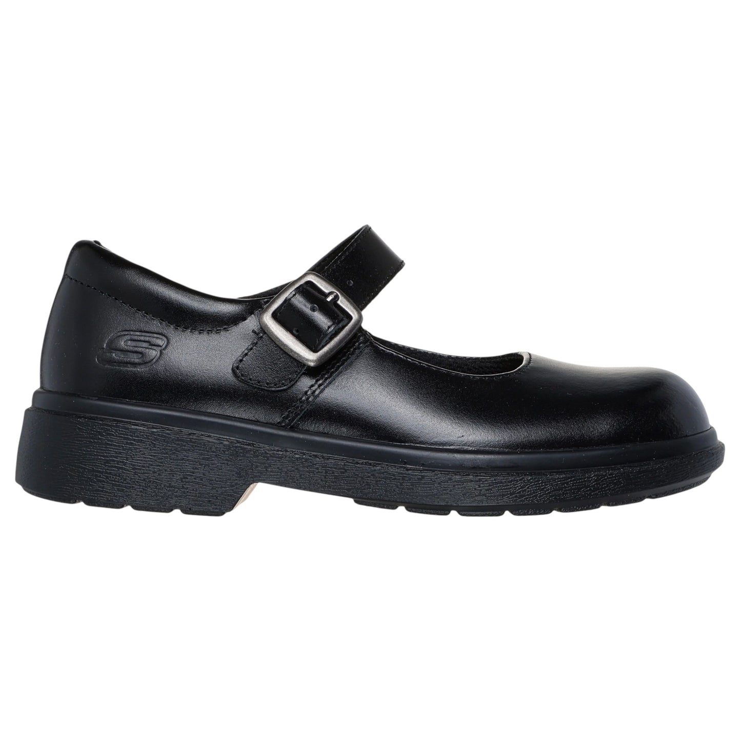 Kids Girls Skechers Smooth Tracks Mary Jane Athletic Shoes Black