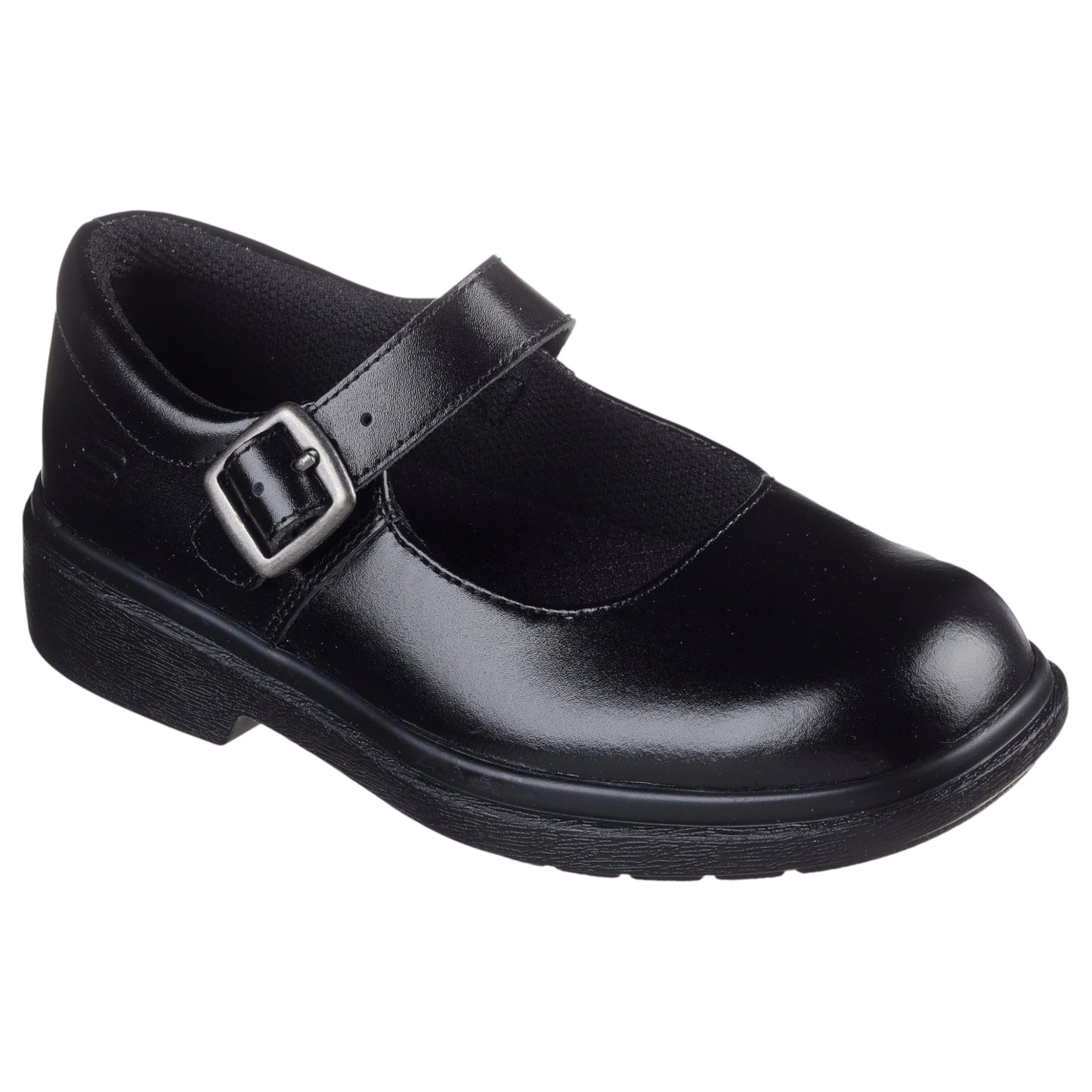 Kids Girls Skechers Smooth Tracks Mary Jane Athletic Shoes Black