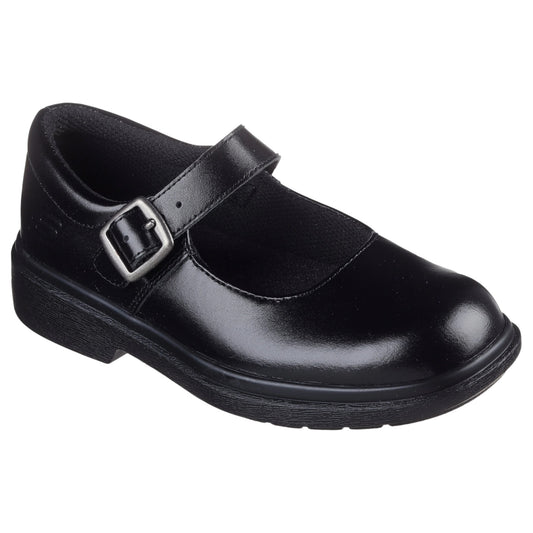 Kids Girls Skechers Smooth Tracks Mary Jane Athletic Shoes Black