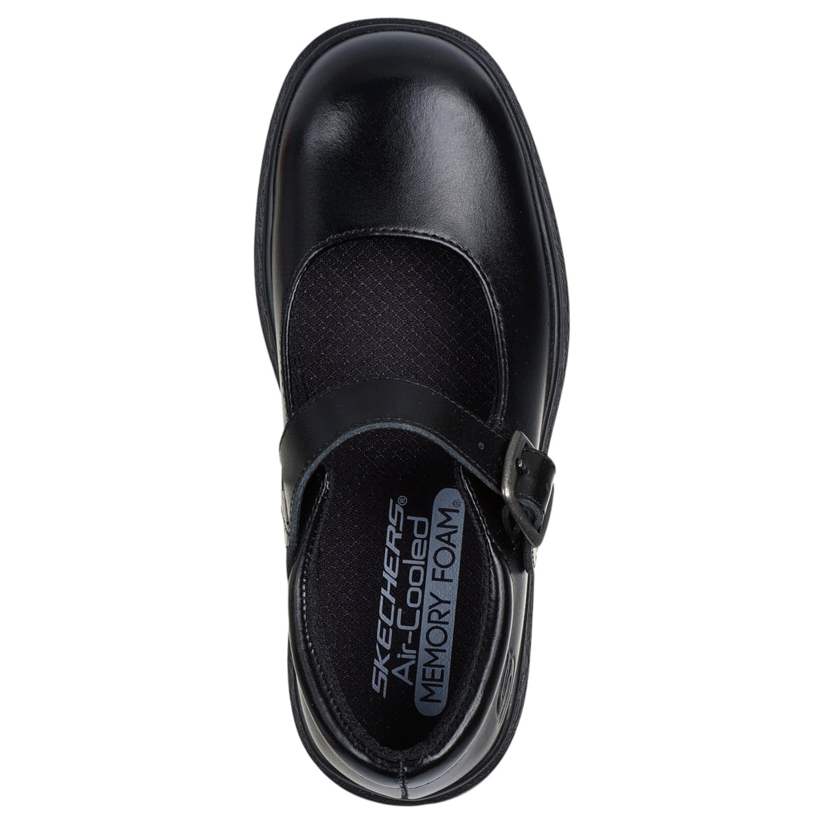 Kids Girls Skechers Smooth Tracks Mary Jane Athletic Shoes Black