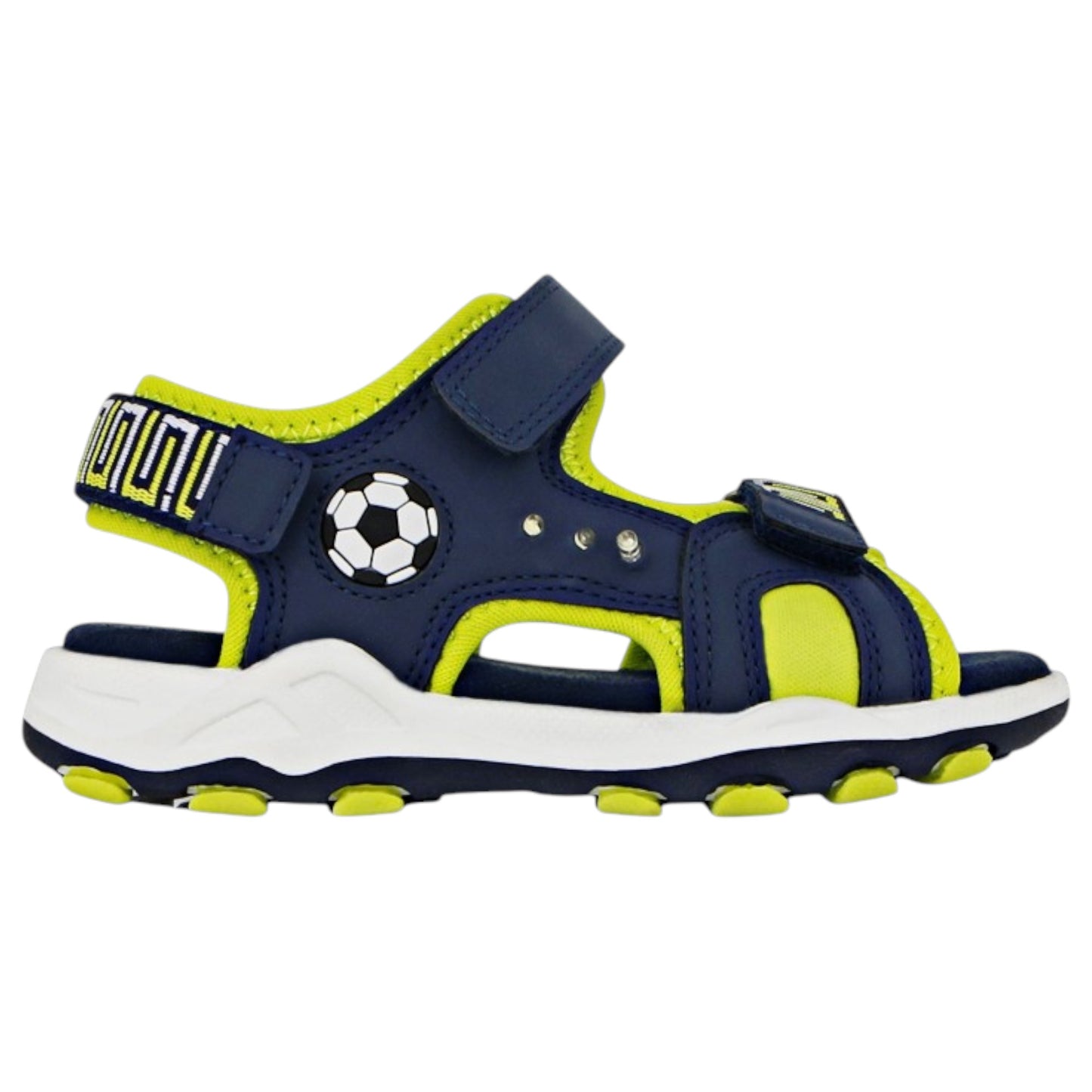 Kids Boys Lightning Bolt Dax Sandals Navy/ Lime