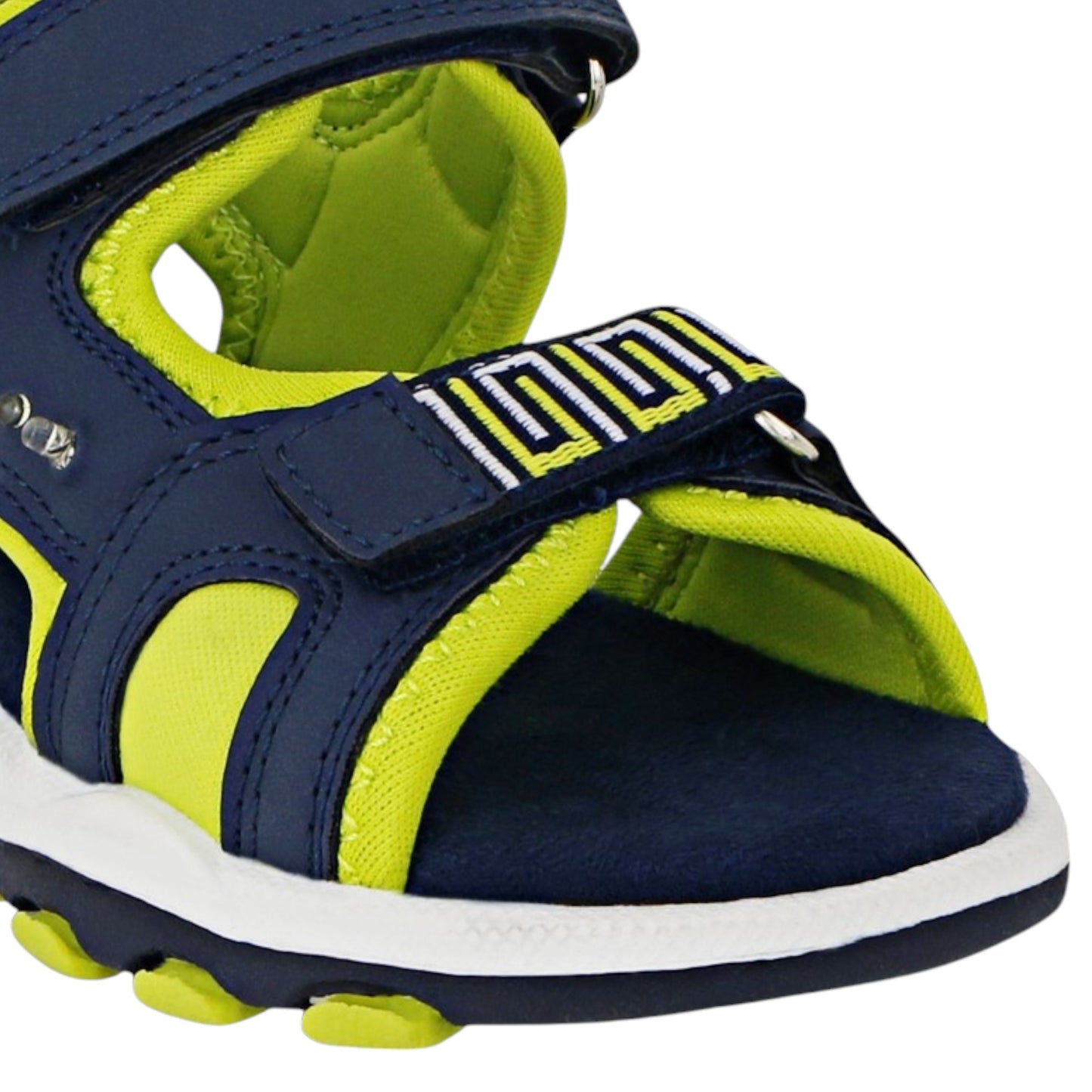 Kids Boys Lightning Bolt Dax Sandals Navy/ Lime