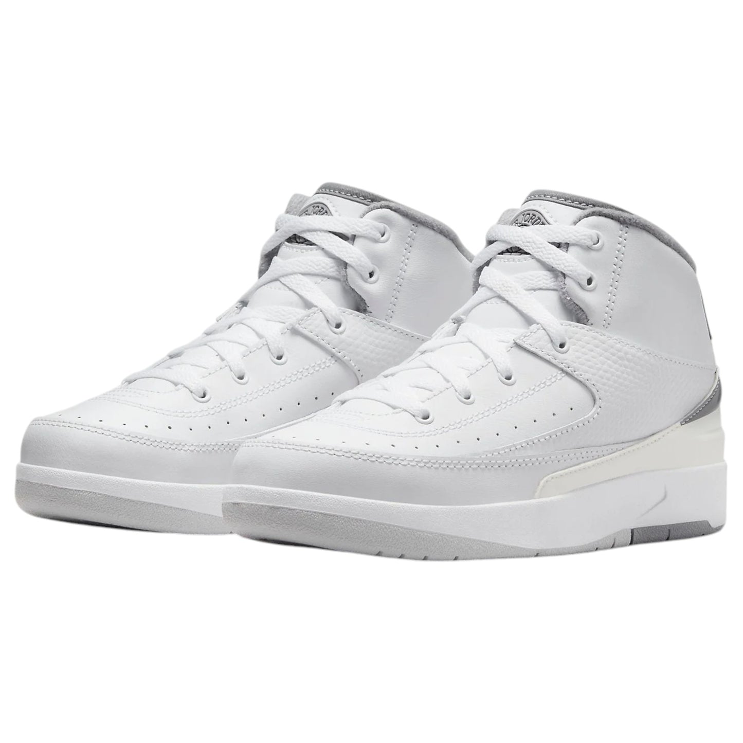 Kids Boys Nike Air Jordan 2 Retro Shoes White/Grey