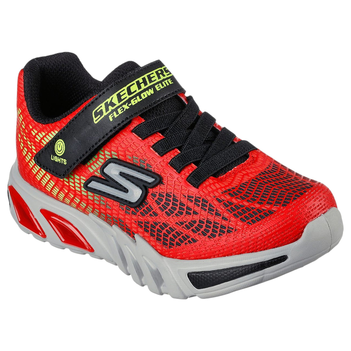 Kids Boys Skechers Flex-Glow Elite - Vorlo Shoes Red Black