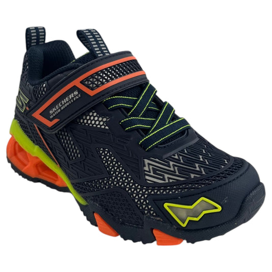 Kids Boys Skechers Hydro Lights – Heat-Tread Shoes Navy/Orange