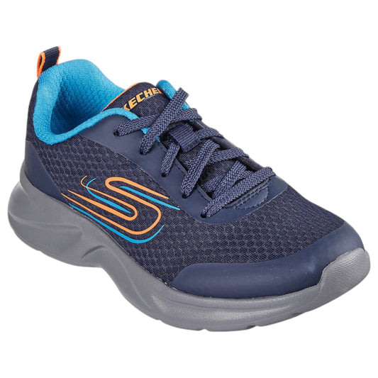 Kids Boys Skechers Dynamatic Shoes Navy/Blue