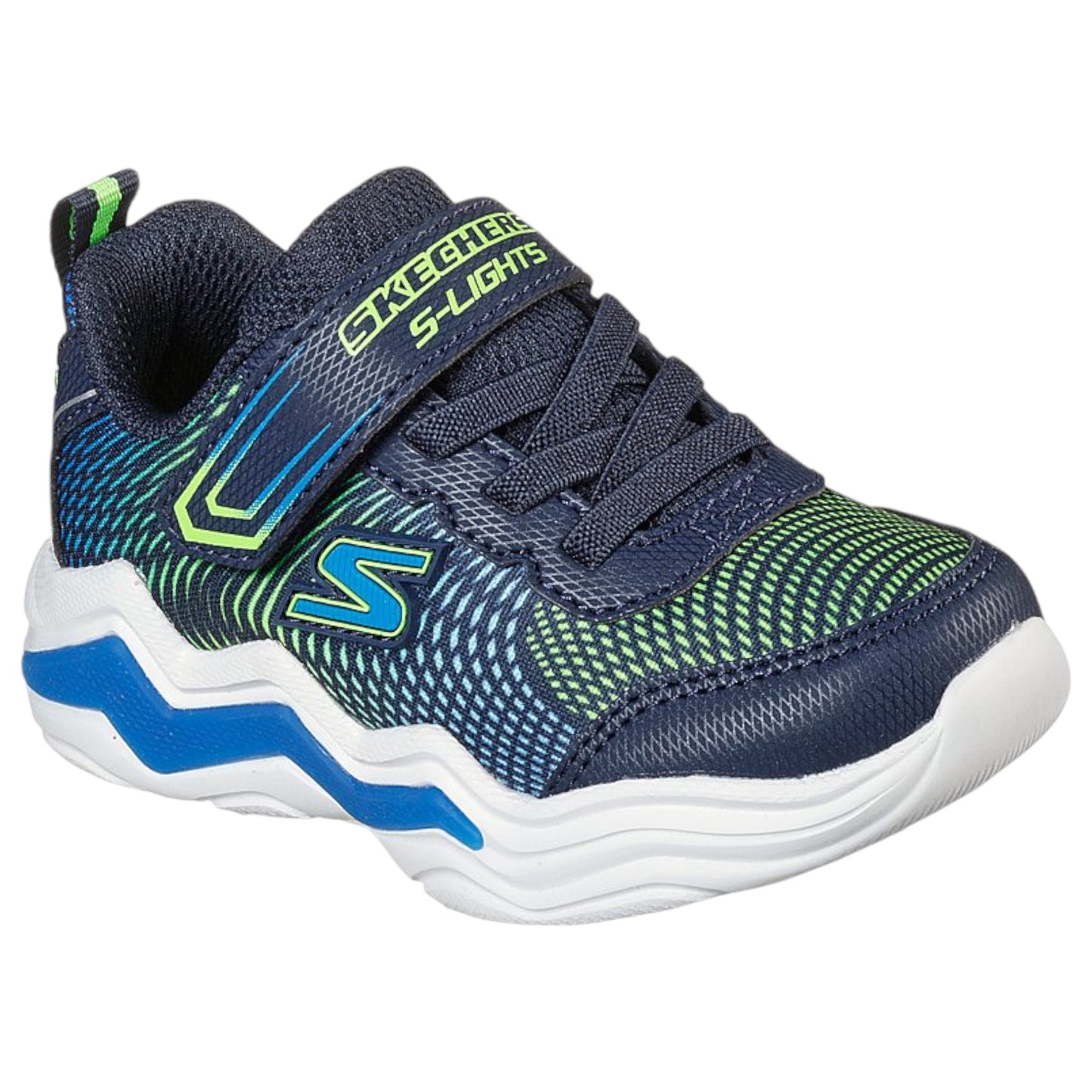 Kids Boys Skechers Erupters Iv Shoes Navy / Lime