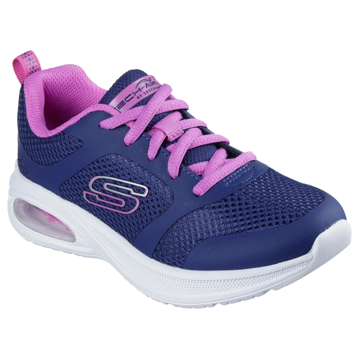 Kids Girls Skechers Microspec Max Advance - Unstoppable Wonder Shoes Navy/Purple