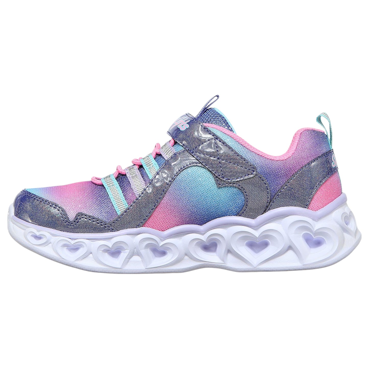 Kids Girls Skechers Heart Lights Rainbow Lux Shoes Multi