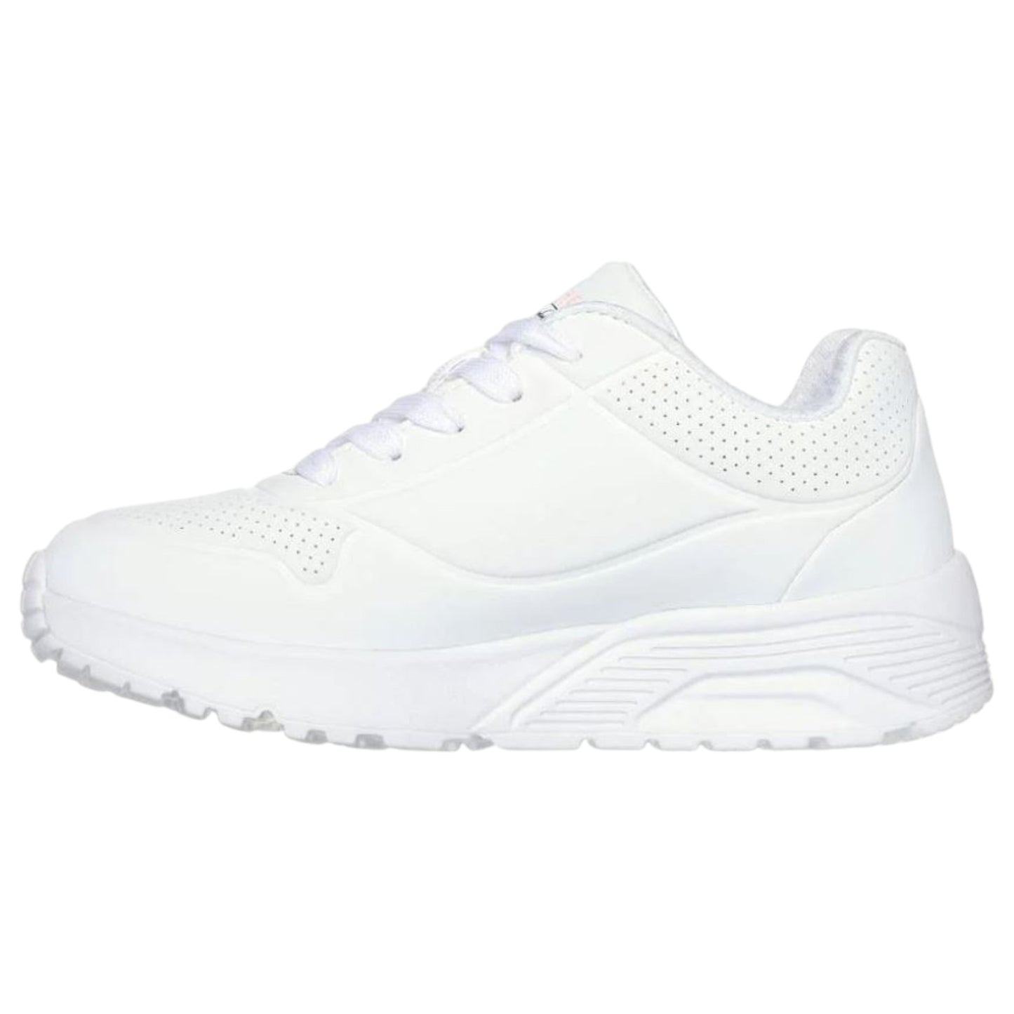 Kids Girls Skechers JGoldcrown: Uno Lite Shoes White