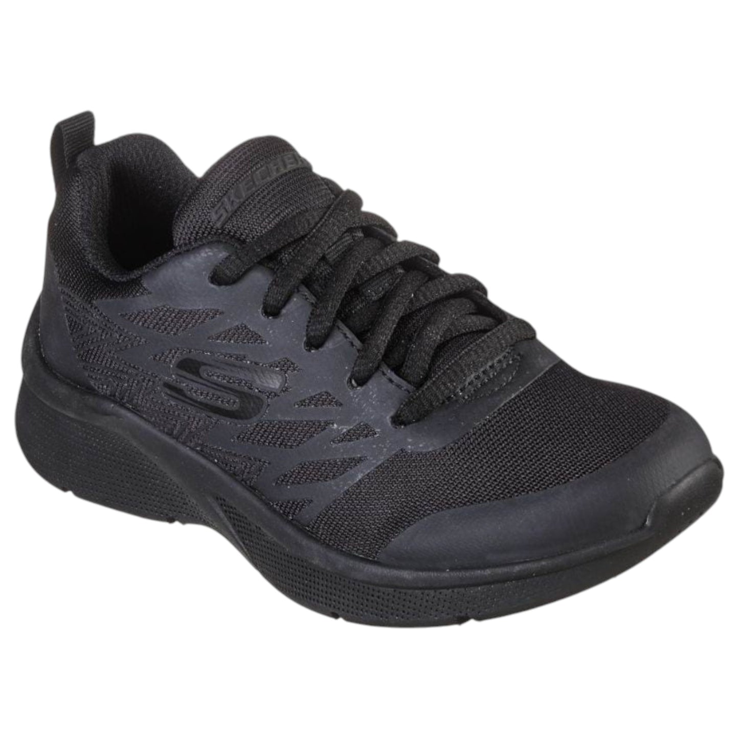 Kids Boys Skechers Microspec - Quick Sprint Shoes Black/Black