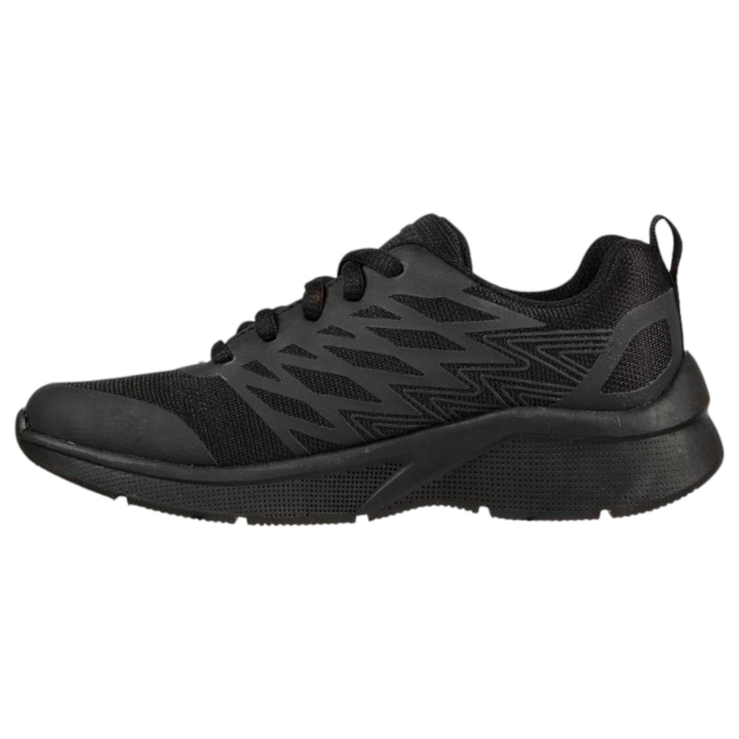 Kids Boys Skechers Microspec - Quick Sprint Shoes Black/Black