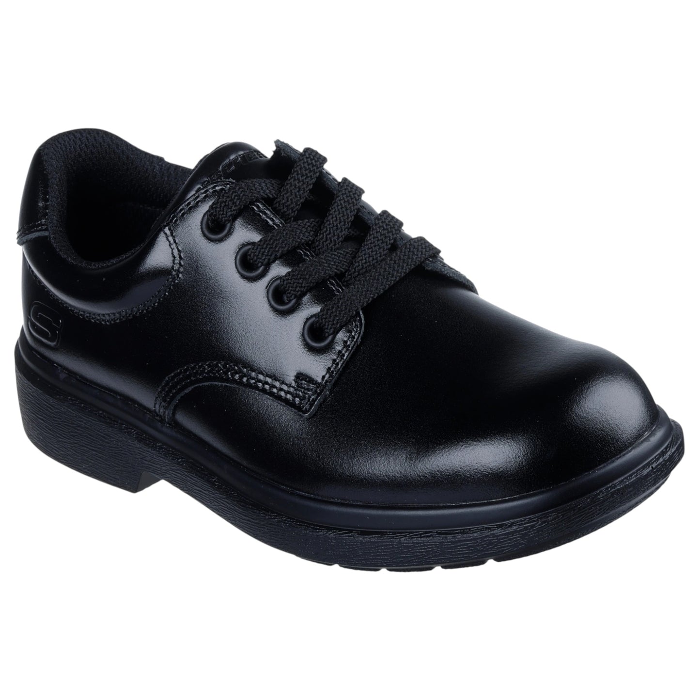 Kids Boys Skechers Smooth Tracks Shoes Black