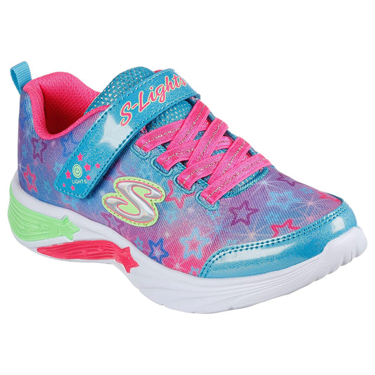 Kids Girls Skechers Star Sparks Shoes Turquoise/Multi