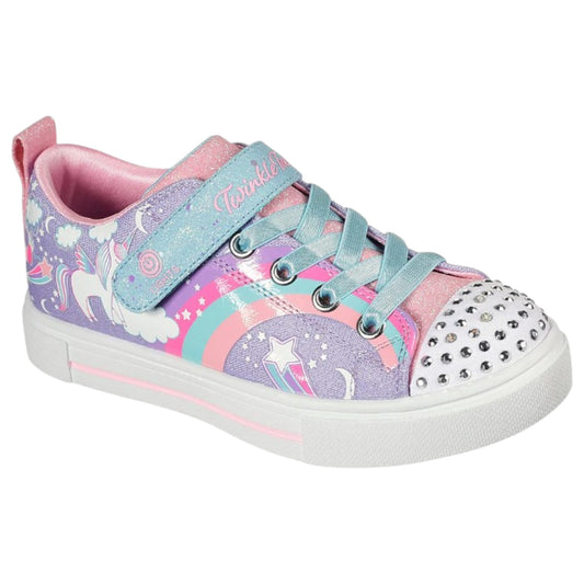Kids Girls Skechers Twinkle Sparks - Unicorn Charme Shoes Lavender / Multi