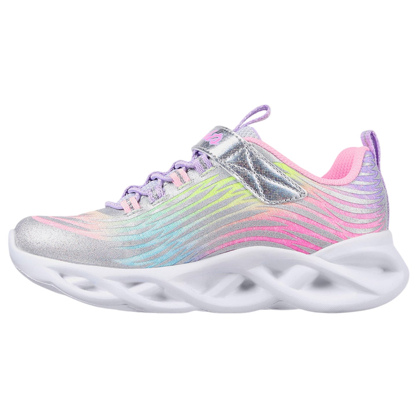 Kids Girls Skechers Twisty Brights - Mystical Bliss Shoes Silver/Multi