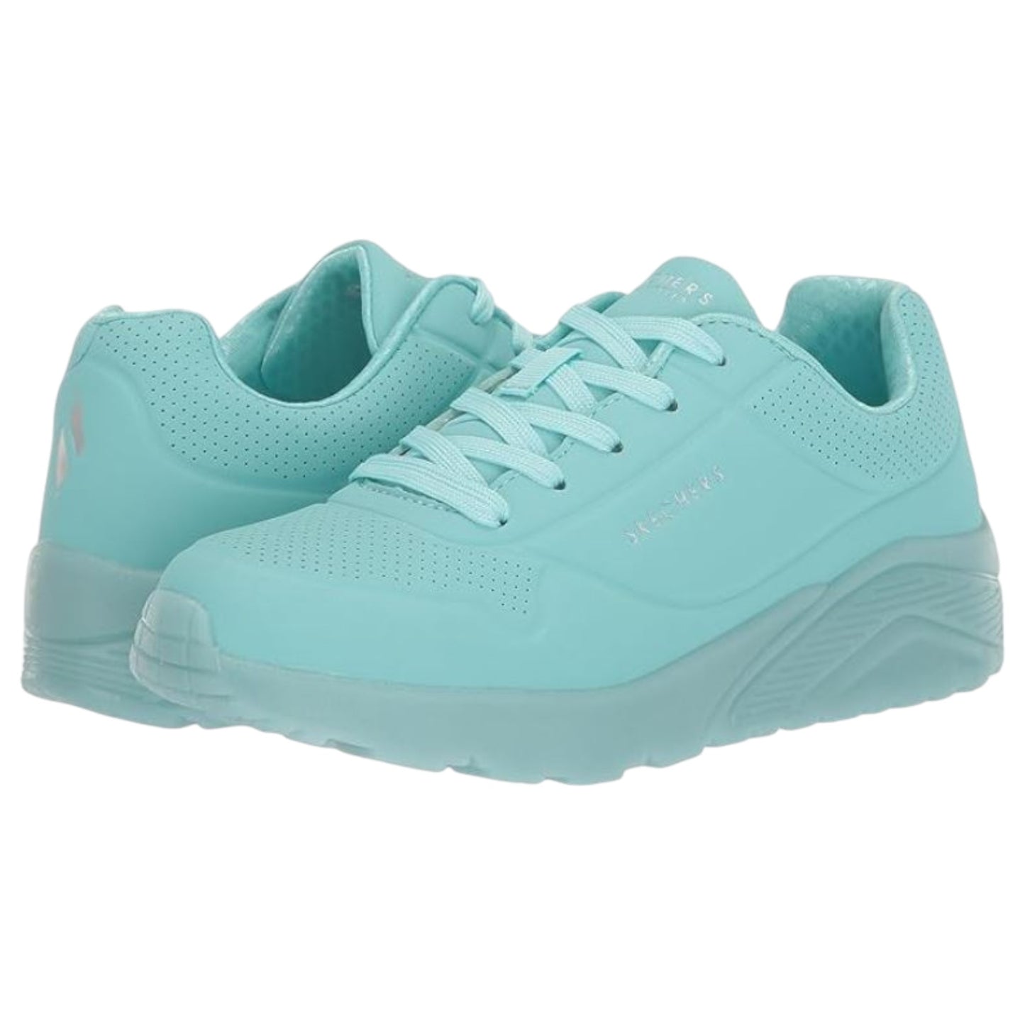 Kids Girls Skechers Uno Ice Shoes Turquoise