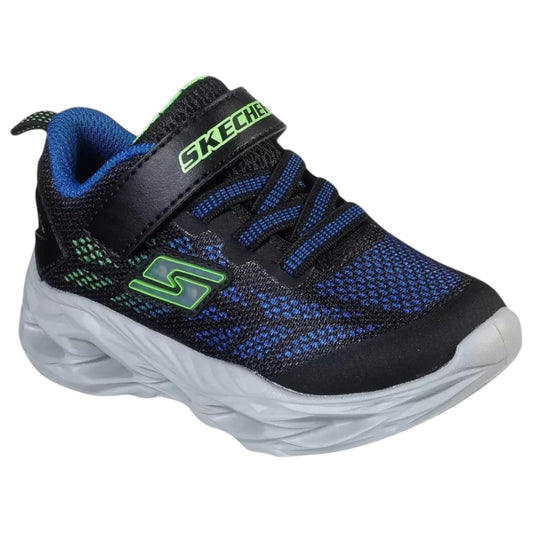 Infant Boys Skechers Vortex - Flash Shoes Black/Blue/Lime