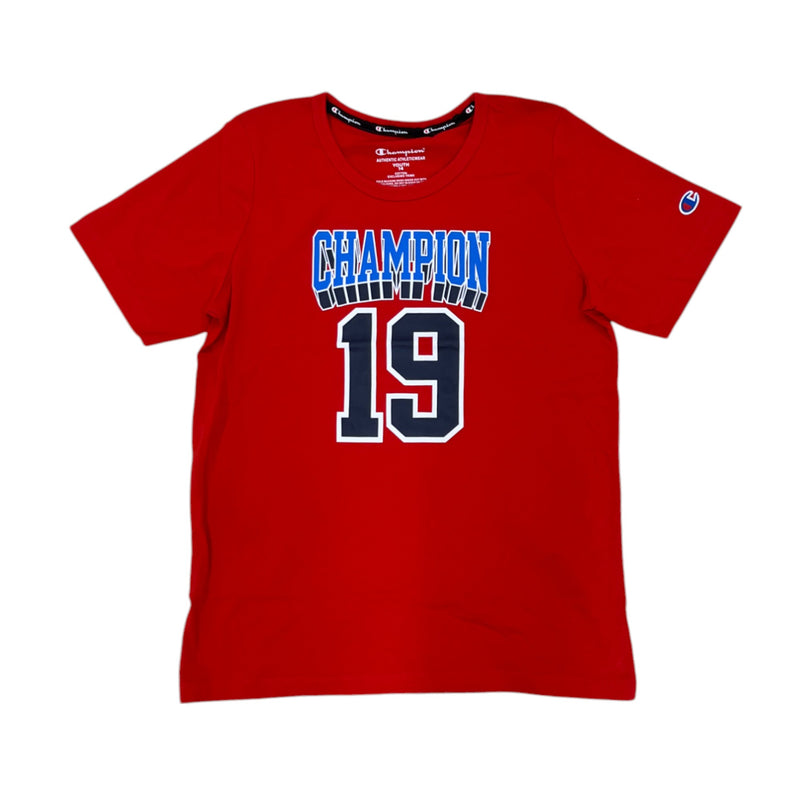 Kids Champion Junior Sporty Red Graphic Tee