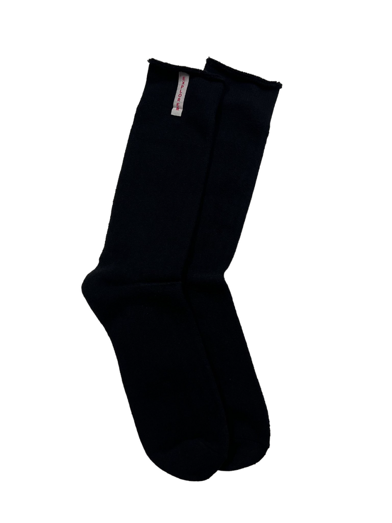 10 x Womens Explorer Lightweight Cotton Crew Ladies Socks Black